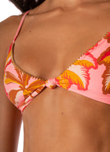 Load image into Gallery viewer, Pink Palms Sahara Fixed Triangle Bikini Top