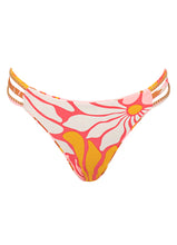 Load image into Gallery viewer, Pink Palms Squinny Low Rise Triple Strap Bikini Bottom