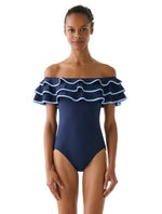 Load image into Gallery viewer, Kate Spade New York Ruffle One Piece Swimsuit