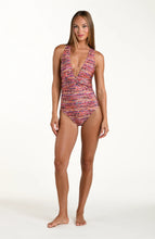 Load image into Gallery viewer, Shimmer Ripple V-Plunge One Piece