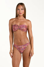 Load image into Gallery viewer, Shimmer Ripple Twist Bandeau Bikini Top