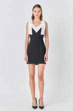 Load image into Gallery viewer, Color Block Mini Dress