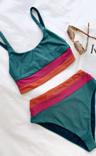 Load image into Gallery viewer, Mackenzie Top Sorbet Sea Colorblock Shine