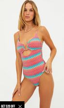 Load image into Gallery viewer, Lindy One Piece Strawberry Ice Chevron