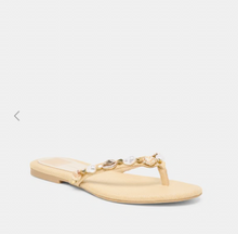 Load image into Gallery viewer, Kysha Lt Natural Raffle Shell Flip-Flop Sandals