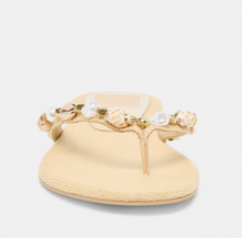 Load image into Gallery viewer, Kysha Lt Natural Raffle Shell Flip-Flop Sandals