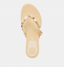 Load image into Gallery viewer, Kysha Lt Natural Raffle Shell Flip-Flop Sandals