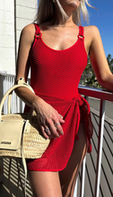 Load image into Gallery viewer, Beach Riot Elina One Piece Red Crochet Swimsuit