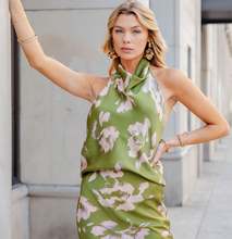 Load image into Gallery viewer, Halter Neck Open Back Satin Top