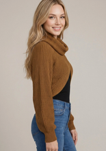 Load image into Gallery viewer, Turtle Neck Bolero Sweater