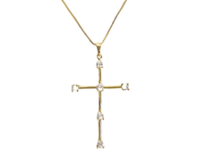 Load image into Gallery viewer, Tom'e Cz Cross Necklace