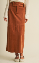 Load image into Gallery viewer, Sueded Knit Paneled Column Skirt
