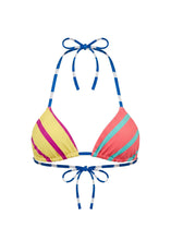 Load image into Gallery viewer, Solid & Striped Iris Bikini Top Reversible Symi Colorblock Stripe