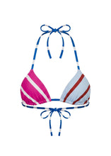 Load image into Gallery viewer, Solid & Striped Iris Bikini Top Reversible Symi Colorblock Stripe