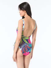Load image into Gallery viewer, Side Lace Up One Piece- Fiji Floral