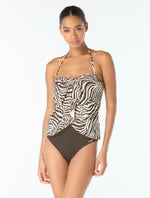 Load image into Gallery viewer, Vince Camuto Draped Bandeau Tankini Top