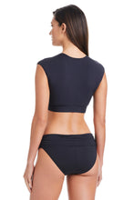 Load image into Gallery viewer, Kore Cap Sleeve Tie Front Bikini Top