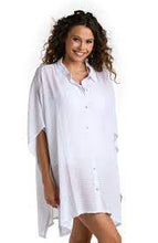 Load image into Gallery viewer, La Blanca Shadow Stripe Convertible Shirt Dress Cover Up