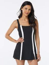 Load image into Gallery viewer, Beach House Sport Rally Ribbed Skort Swim Dress - Colorblock