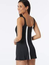 Load image into Gallery viewer, Beach House Sport Rally Ribbed Skort Swim Dress - Colorblock