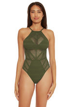 Load image into Gallery viewer, Avah High Neck Halter One Piece Swimsuit