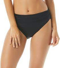 Load image into Gallery viewer, Carmen Marc Valvo Classic Shirred Waist Bikini Bottom - Sunlit Seas