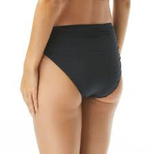 Load image into Gallery viewer, Carmen Marc Valvo Classic Shirred Waist Bikini Bottom - Sunlit Seas