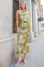 Load image into Gallery viewer, Satin Midi Skirt With Waist Elastic Band
