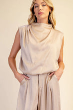 Load image into Gallery viewer, Mock Neck Sleeveless Bubble Top
