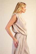 Load image into Gallery viewer, Mock Neck Sleeveless Bubble Top
