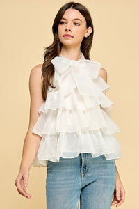 Ruffle Tiered Halter Top