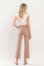 Load image into Gallery viewer, Mid Rise Crop Raw Hem Straight Jeans
