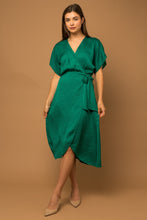 Load image into Gallery viewer, Surplice Faux Wrap Midi Dress
