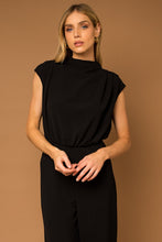 Load image into Gallery viewer, Short Sleeve Pleated Shoulder Jumpsuit
