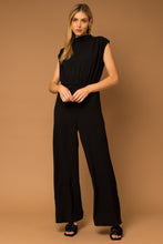 Load image into Gallery viewer, Short Sleeve Pleated Shoulder Jumpsuit
