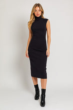 Load image into Gallery viewer, Mock Neck Sweater Midi Dress
