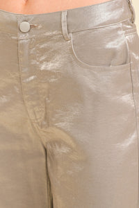 Metallic Straight Leg Pants