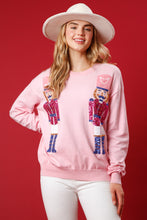 Load image into Gallery viewer, Sequin Nutcracker Embroidered Sweater
