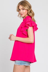 Airflow Ruffled Sleeve Top