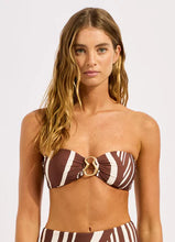 Load image into Gallery viewer, Coastline Ring Front Bandeau Bikini Top
