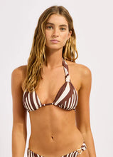 Load image into Gallery viewer, Coastline Multi Fit Longline Triangle Bikini Top
