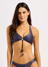Load image into Gallery viewer, Belle Multi Fit Longline Triangle Bikini Top
