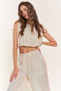 Sequin Crop Top