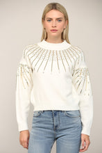 Load image into Gallery viewer, Mock Neck Sequin Sweater
