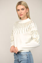 Load image into Gallery viewer, Mock Neck Sequin Sweater
