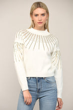 Load image into Gallery viewer, Mock Neck Sequin Sweater
