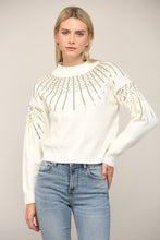 Load image into Gallery viewer, Mock Neck Sequin Sweater
