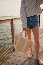 Load image into Gallery viewer, Modern Straw Cooler Tote

