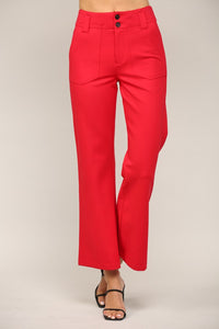 Two Front Pocket Ponte Flare Pants