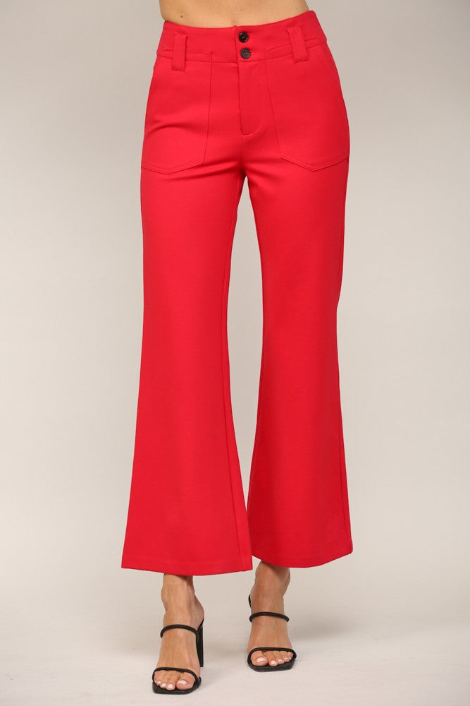 Two Front Pocket Ponte Flare Pants